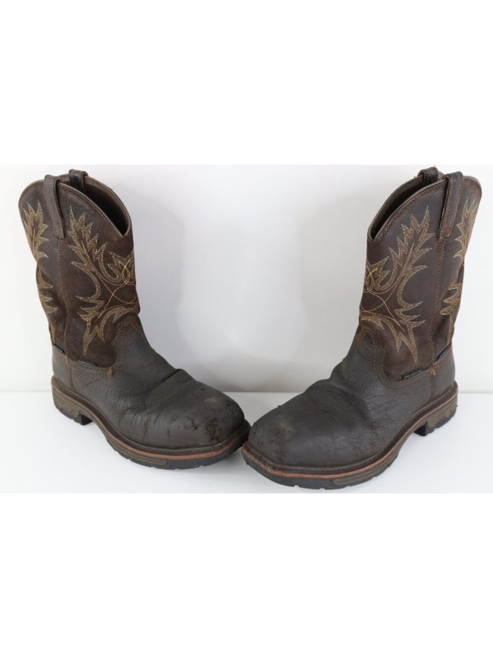Ariat Work Mens 12D Composite Toe Leather Waterproof WorkHog Square Cowboy Boots